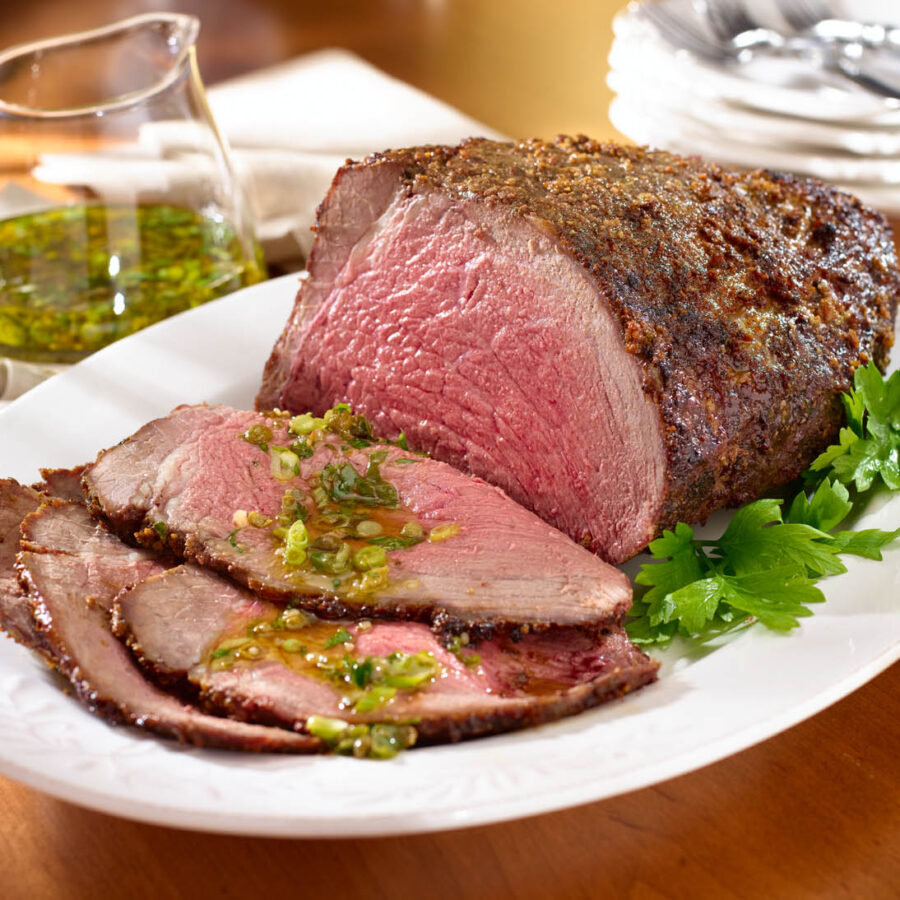 Herbed Beef Roast with Caper Sauce