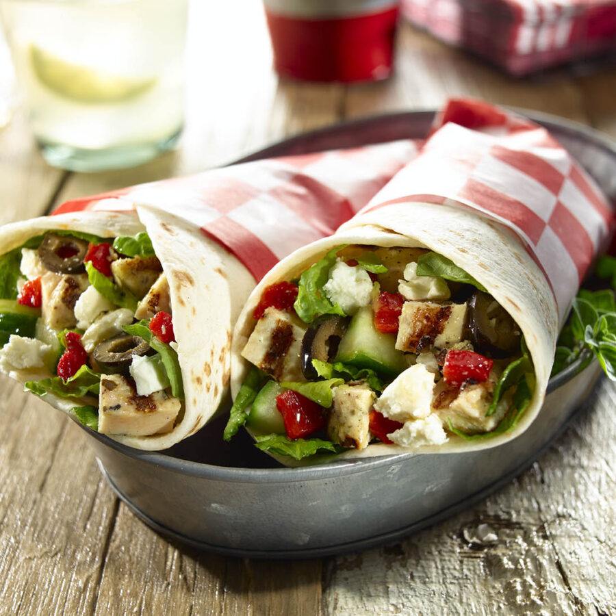 Mediterranean Chicken Wraps