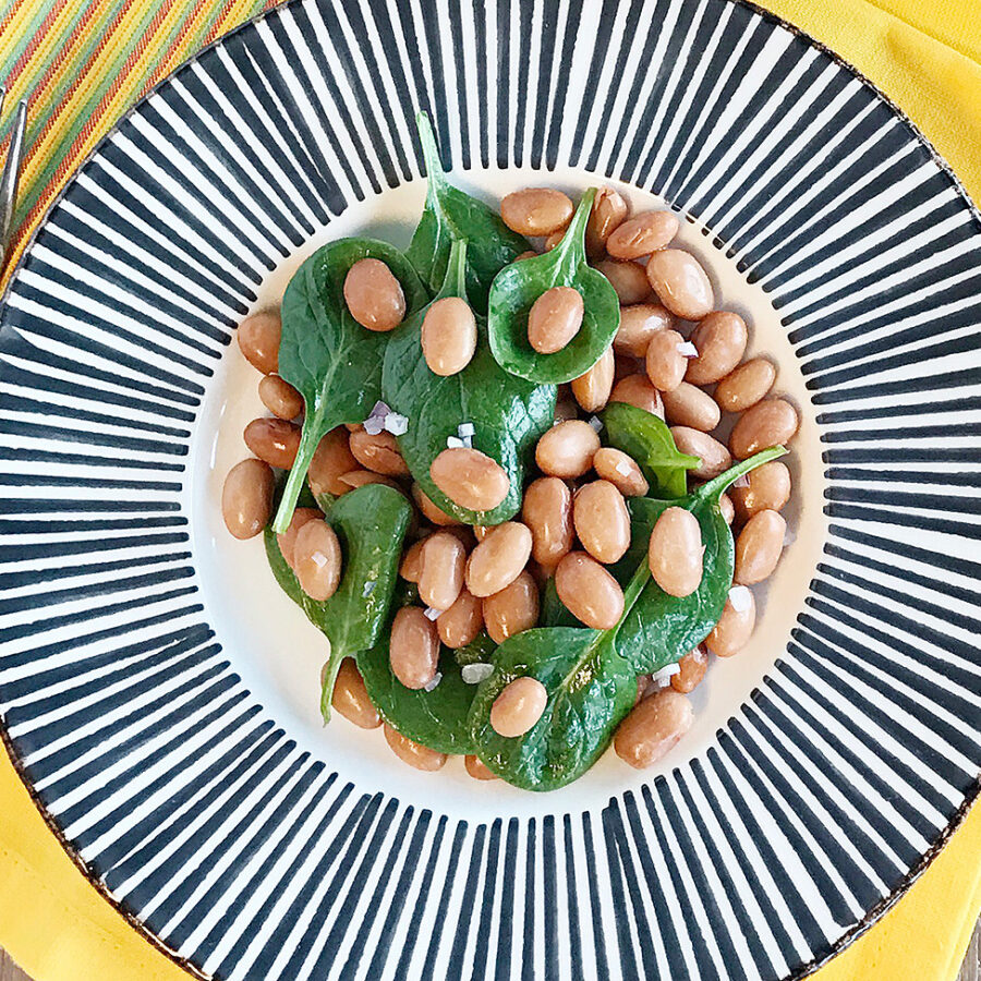 MyPlate Pinto Bean & Spinach Salad