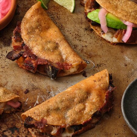 Pork Belly and Cheese Tacos