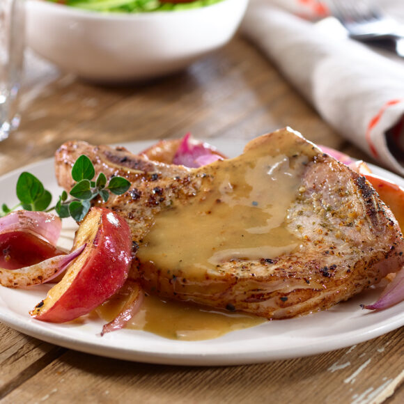 Pork Chops with Apples and Onions