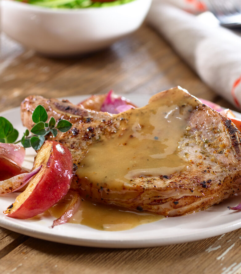 Pork Chops with Apples and Onions