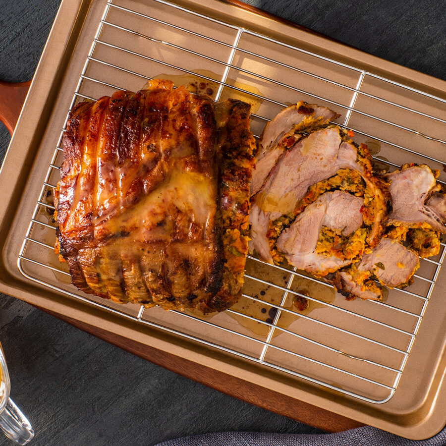 Slow Roasted Stuffed Pork Shoulder