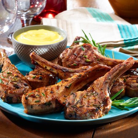 Spanish Lamb Chops with Aioli Sauce