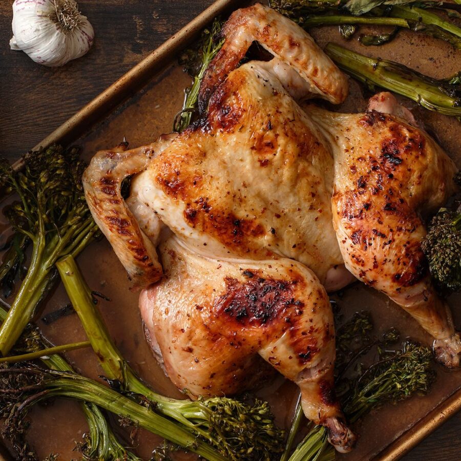 Sweet Lime Roasted Chicken with Broccolini