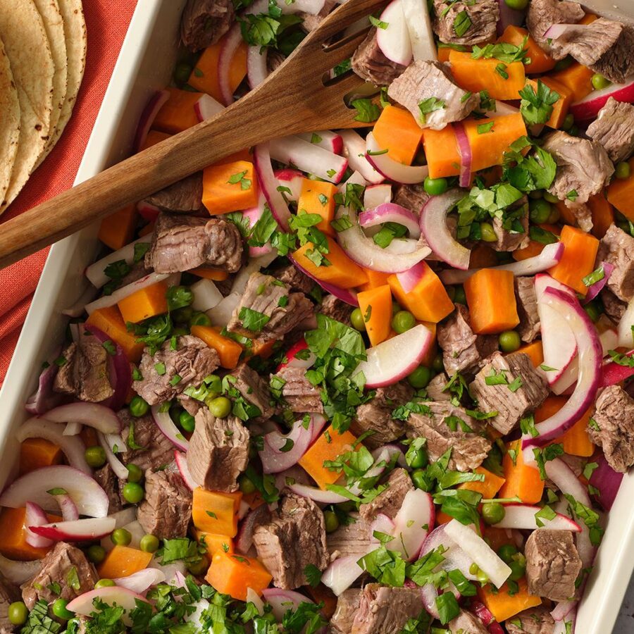 Sweet Potato and Meat Salpicón