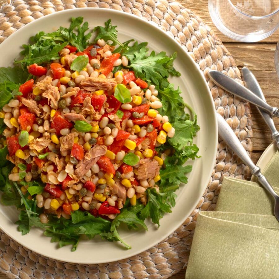 Ensalada de Atún y Frijoles Blancos