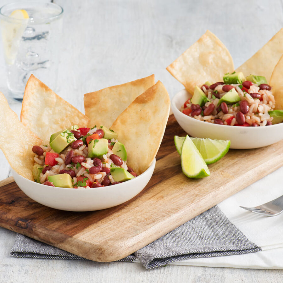 Vegetarian Chifrijo – Rice and Beans