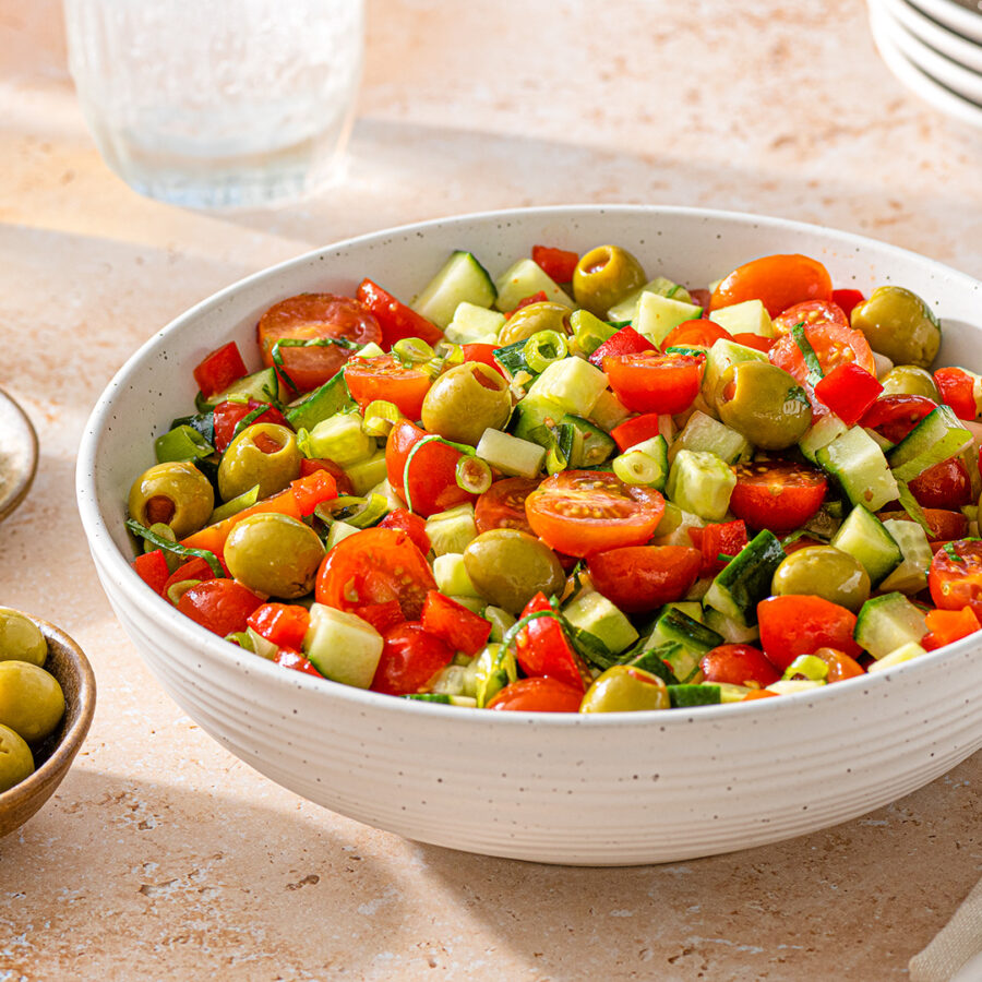 Mediterranean Green Olive Salad