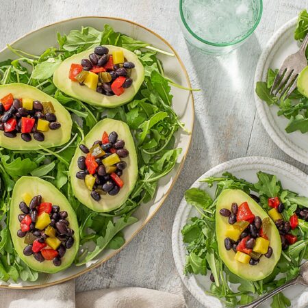 Avocado with Black Beans & Mango Salad