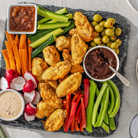 Air Fryer Chicken Wings with Chipotle Sauce