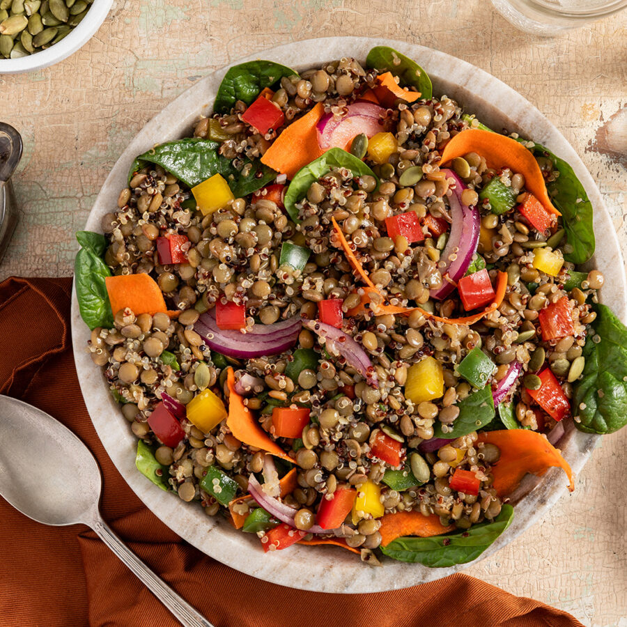 Maple-Balsamic Lentil and Quinoa Salad