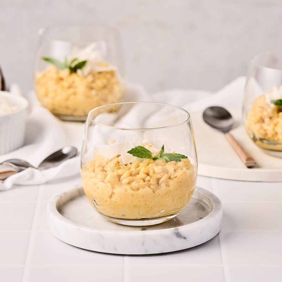 Arroz con Leche de Coco y Mango