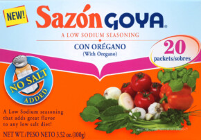 Sazón con Orégano Bajo en Sodio