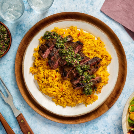 Chipotle-Lime Grilled Skirt Steak with Chimichurri