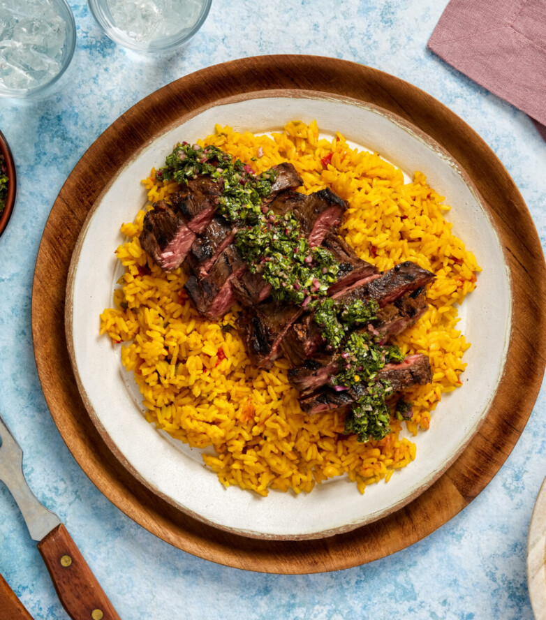Chipotle-Lime Grilled Skirt Steak with Chimichurri