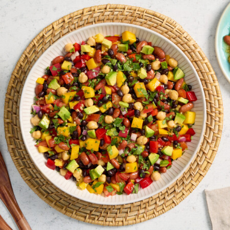 Three-Bean, Mango and Avocado Salad