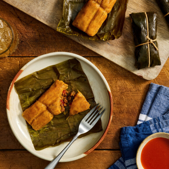 Pasteles en Hoja con Picadillo