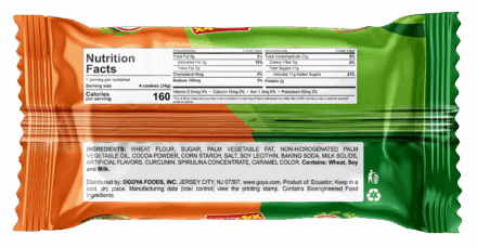 Overflow Carnaval Sandwich Cookies Halloween Slimey Chocolate Vanilla 33,6 G_Back