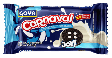 Overflow Carnaval Sandwich Cookies JOY Chocolate Vanilla 33,6 G_Front