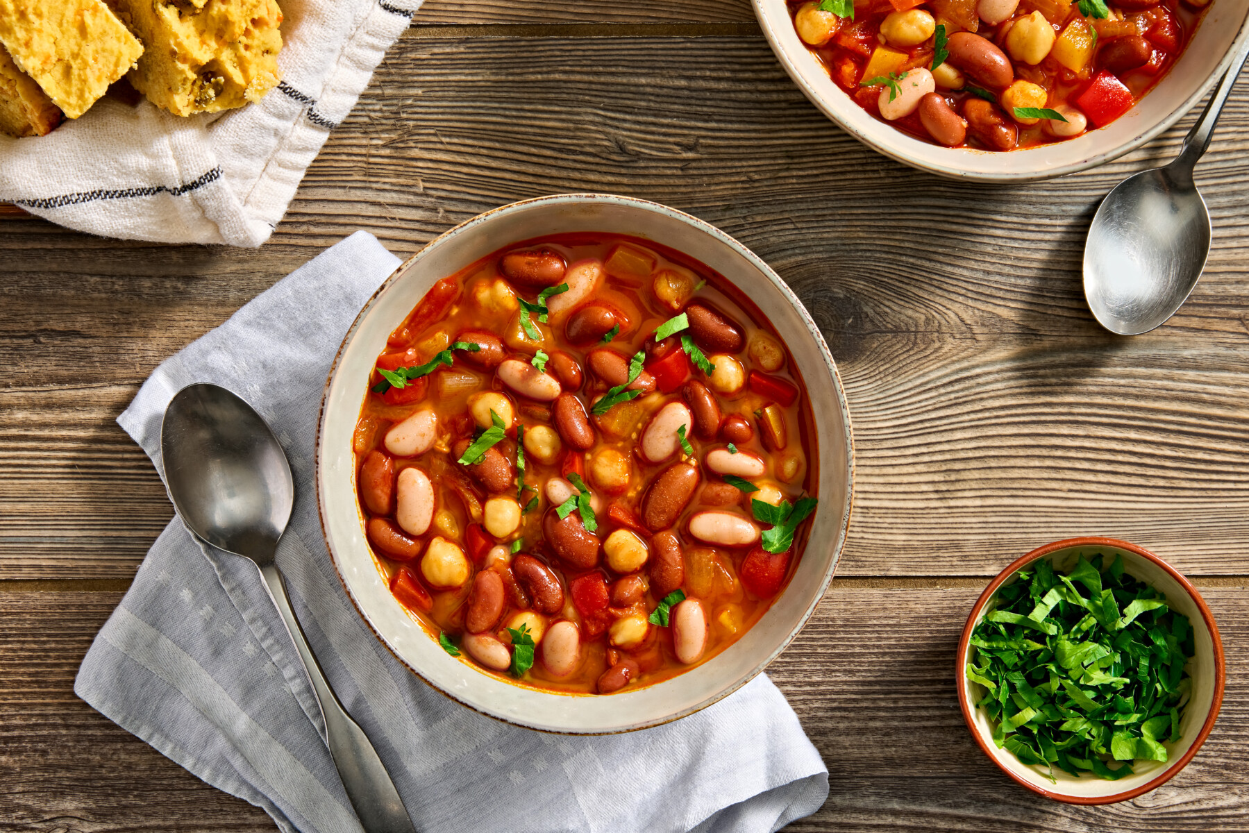 Spanish-Style Three-Bean Soup