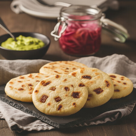 Chicharron and Cheese Arepas