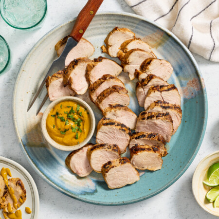 Grilled Pork Tenderloin with Chipotle Guasacaca