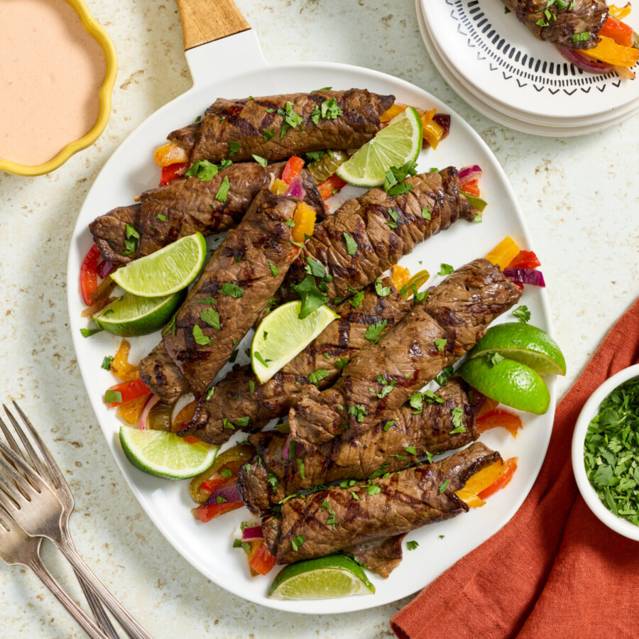 Grilled Steak Fajita Roll-Ups