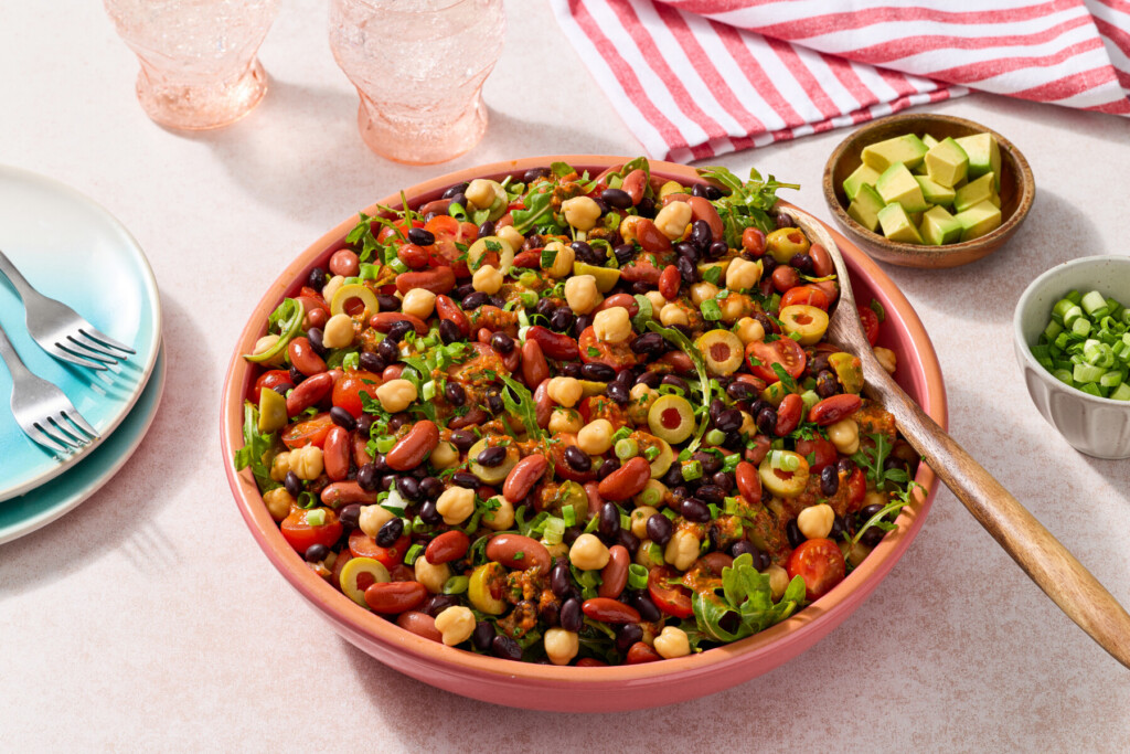 Red Chimichurri Dense Bean Salad