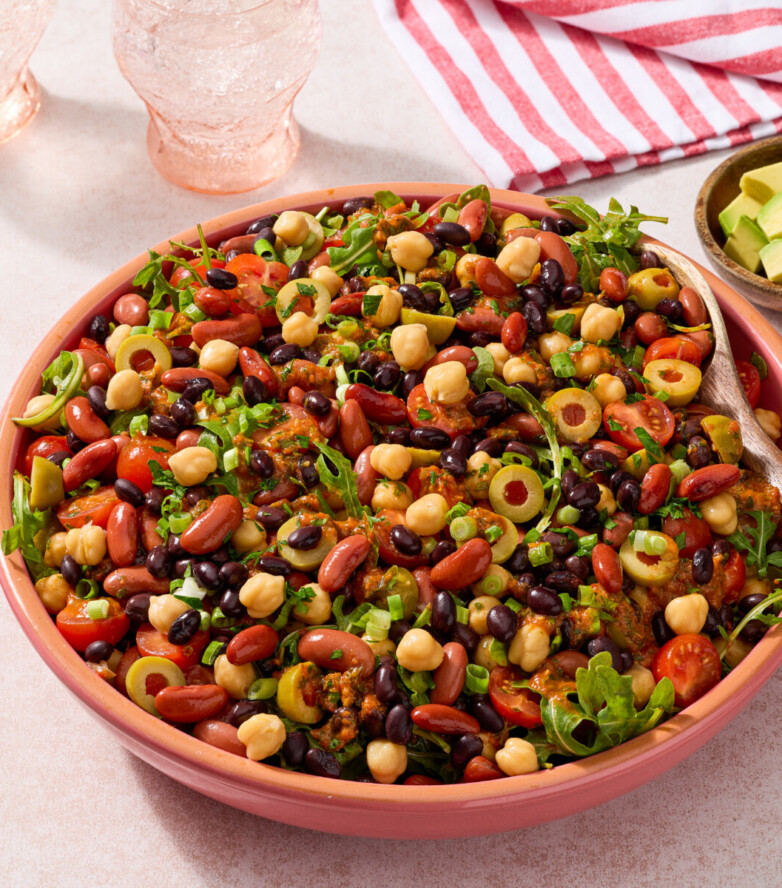 Red Chimichurri Dense Bean Salad