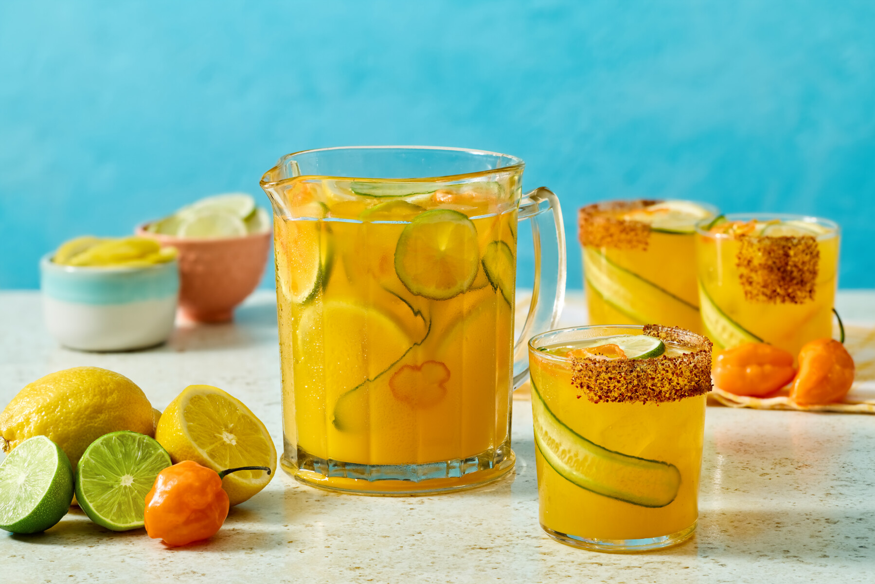 Mango Cucumber-Habanero Cooler