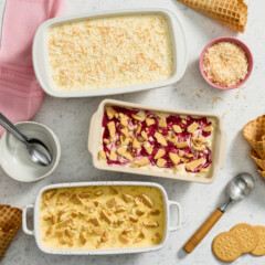 Easy Fruit Ice Cream Trio with Maria Cookies